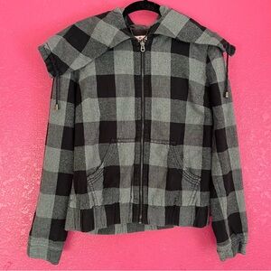 Juicy Couture Buffalo Plaid Zip Up Jacket